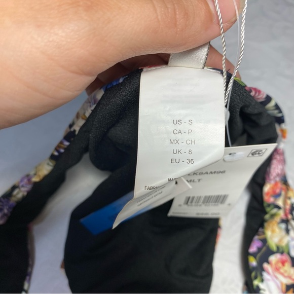 NWT Lucky Brand Late Bloomer Side Dash Bikini Bottom Floral Small Hipster Y2K - Picture 3 of 10